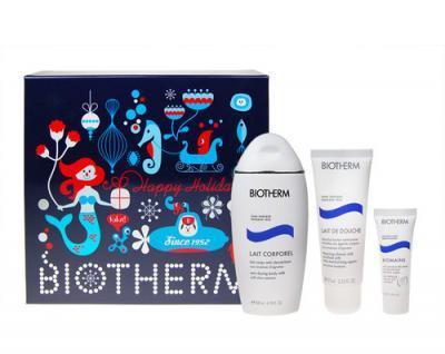 Biotherm Lait Corporel Holidays Kit  295ml 75ml Lait De Douche Shower Milk   200ml