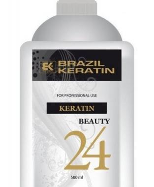 Brazil Keratin Keratin Beauty 24 Pro uhlazení a obnovení poškozených vlasů 500 ml, Brazil, Keratin, Keratin, Beauty, 24, Pro, uhlazení, obnovení, poškozených, vlasů, 500, ml