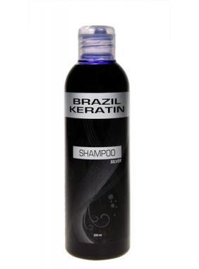 Brazil Keratin Shampoo Silver Šampon pro šedivé nebo blond vlasy 200 ml, Brazil, Keratin, Shampoo, Silver, Šampon, šedivé, nebo, blond, vlasy, 200, ml