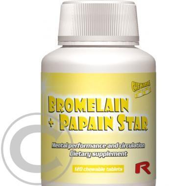Bromelain   Papain Star 120 žvýkacích tablet, Bromelain, , Papain, Star, 120, žvýkacích, tablet