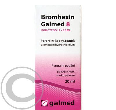 BROMHEXIN GALMED 8  1X20ML Kapky, roztok, BROMHEXIN, GALMED, 8, 1X20ML, Kapky, roztok