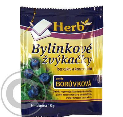 Bylinková žvýkačka - směs borůvka sáček 15g