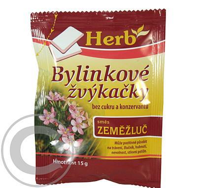 Bylinková žvýkačka - směs zeměžluč sáček 15g, Bylinková, žvýkačka, směs, zeměžluč, sáček, 15g