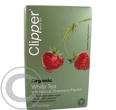 Čaj Clipper organic white tea   Strawberry 25 x 2 g