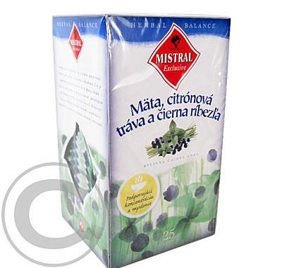 Čaj Mistrál Herbal Balance Máta  citronová tráva  černý rybíz 25 n.s., Čaj, Mistrál, Herbal, Balance, Máta, citronová, tráva, černý, rybíz, 25, n.s.