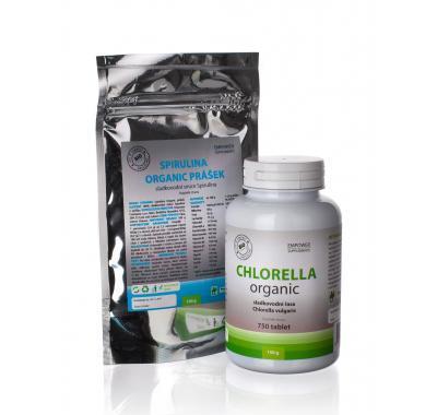 ES Balíček : BIO Chlorella 750 tablet   BIO Spirulina prášek 100 g