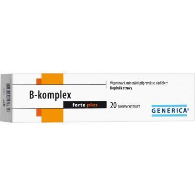 GENERICA B-komplex forte plus 20 šumivých tablet, GENERICA, B-komplex, forte, plus, 20, šumivých, tablet