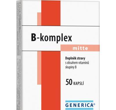 GENERICA B-komplex mitte 50 kapslí, GENERICA, B-komplex, mitte, 50, kapslí