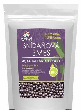 ISWARI Bio snídaňová směs acai banán jahoda 360g, ISWARI, Bio, snídaňová, směs, acai, banán, jahoda, 360g