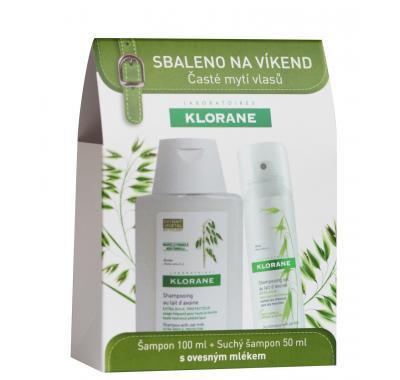 KLORANE Cestovní balíček Oves šampon 100 ml   Oves suchý šampon 50 ml, KLORANE, Cestovní, balíček, Oves, šampon, 100, ml, , Oves, suchý, šampon, 50, ml