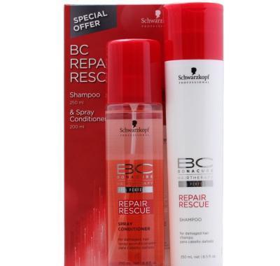 Schwarzkopf Balíček BC Repair Rescue - Repair Rescue Shampoo 250ml and BC Repair Rescue Spray Conditioner 200ml, Schwarzkopf, Balíček, BC, Repair, Rescue, Repair, Rescue, Shampoo, 250ml, and, BC, Repair, Rescue, Spray, Conditioner, 200ml