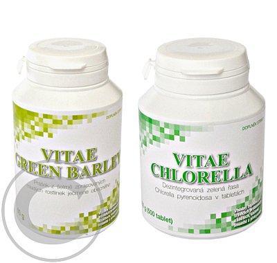 Vitae chlorella 100g 500tbl.  Vitae mladý ječmen 60g : AKCE 1 1, Vitae, chlorella, 100g, 500tbl., Vitae, mladý, ječmen, 60g, :, AKCE, 1, 1