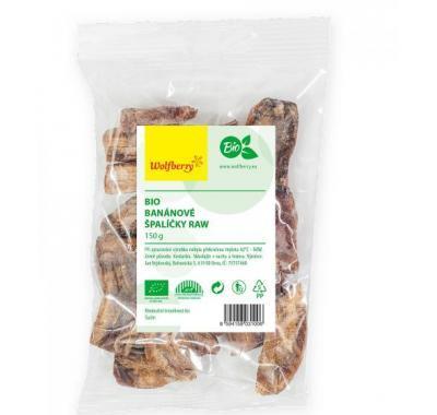 WOLFBERRY Banány krájené BIO 150 g, WOLFBERRY, Banány, krájené, BIO, 150, g