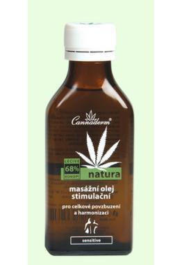 Cannaderm Natura masážní olej stimulační 100ml, Cannaderm, Natura, masážní, olej, stimulační, 100ml