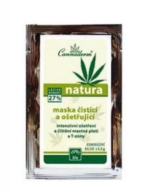 Cannaderm Natura Maska Čistící 5,5 g pro mastnou pleť, Cannaderm, Natura, Maska, Čistící, 5,5, g, mastnou, pleť