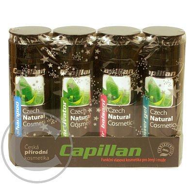 Capillan S dárková sada 4x200 ml aktivátor   šampon   balzám   sprchový gel, Capillan, S, dárková, sada, 4x200, ml, aktivátor, , šampon, , balzám, , sprchový, gel