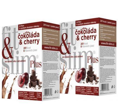 CELIUS duopack Fit & Slim Plus Čokoláda/Chery 2x 416 g
