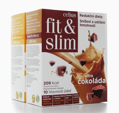 CELIUS duopack Fit & Slim ultra Vanilka   Čokoláda 2x 480 g