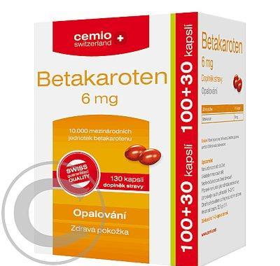 CEMIO Betakaroten 6mg 100 30cps. ZDARMA, CEMIO, Betakaroten, 6mg, 100, 30cps., ZDARMA