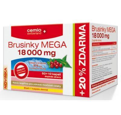 CEMIO Brusinky MEGA 18000 - 50   10 kapslí, CEMIO, Brusinky, MEGA, 18000, 50, , 10, kapslí