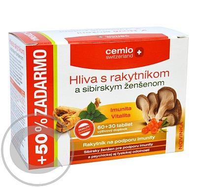 Cemio Hlíva s rakytníkem a sibírskym ženšenem 60   30 tablet : Výprodej, Cemio, Hlíva, rakytníkem, sibírskym, ženšenem, 60, , 30, tablet, :, Výprodej