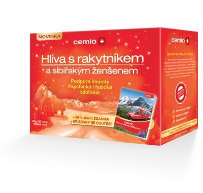 Cemio Hlíva ústřičná s rakytníkem a sibiřským ženšenem 60   30 pastilek s dárkem, Cemio, Hlíva, ústřičná, rakytníkem, sibiřským, ženšenem, 60, , 30, pastilek, dárkem