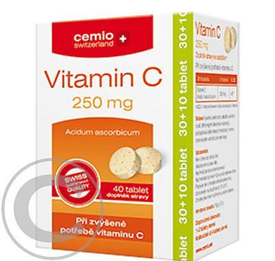 CEMIO Vitamin C 250 mg 30   10 tbl. ZDARMA, CEMIO, Vitamin, C, 250, mg, 30, , 10, tbl., ZDARMA