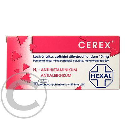 CEREX  10X10MG Potahované tablety, CEREX, 10X10MG, Potahované, tablety