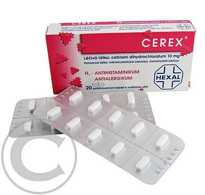CEREX  20X10MG Potahované tablety, CEREX, 20X10MG, Potahované, tablety