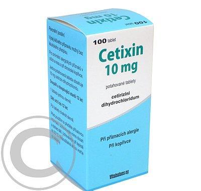 CETIXIN 10 MG  100X10MG Potahované tablety, CETIXIN, 10, MG, 100X10MG, Potahované, tablety