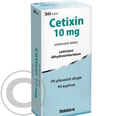 CETIXIN 10 MG  30X10MG Potahované tablety, CETIXIN, 10, MG, 30X10MG, Potahované, tablety