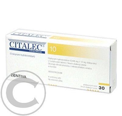 CITALEC 10 ZENTIVA  20X10 MG Potahované tablety, CITALEC, 10, ZENTIVA, 20X10, MG, Potahované, tablety