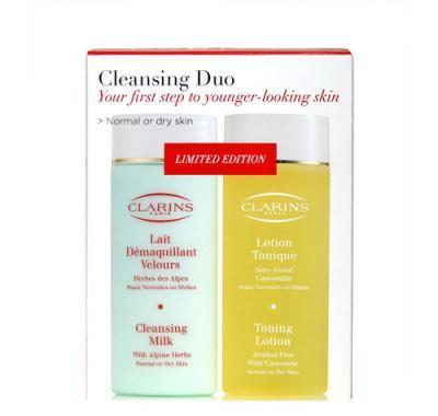 Clarins Cleansing Duo Dry 200 ml Cleansin Milk 200 ml   Toning Lotion 200 ml Suchá pleť, Clarins, Cleansing, Duo, Dry, 200, ml, Cleansin, Milk, 200, ml, , Toning, Lotion, 200, ml, Suchá, pleť