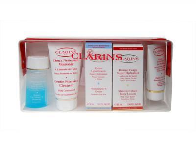 Clarins Face And Body Essentials 215ml 30ml HydraQuench Cream   75ml Foaming Cleanser