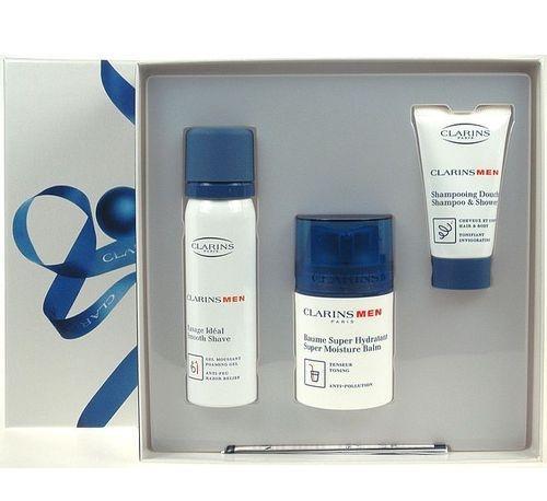 Clarins Men Hydration  130ml 50ml Super Moisture Balm   50ml Smooth Shave   30ml Shampoo And Shower, Clarins, Men, Hydration, 130ml, 50ml, Super, Moisture, Balm, , 50ml, Smooth, Shave, , 30ml, Shampoo, And, Shower