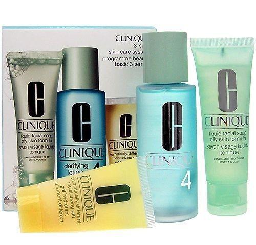 Clinique 3step Skin Care System4  50 ml Liquid Facial Soap   100 ml Clarifying   30 ml Dramatically, Clinique, 3step, Skin, Care, System4, 50, ml, Liquid, Facial, Soap, , 100, ml, Clarifying, , 30, ml, Dramatically