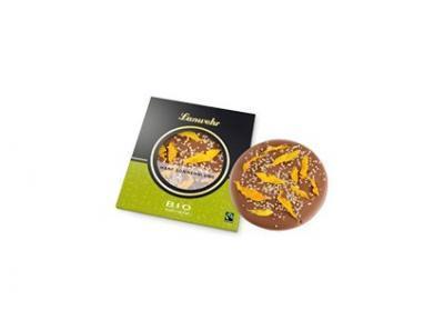 Čokoláda mléčná zdobená slun. květy a konop. semínkem BIO 100g