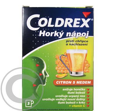 COLDREX HORKÝ NÁPOJ CITRON S MEDEM  5 Prášek pro roztok, COLDREX, HORKÝ, NÁPOJ, CITRON, S, MEDEM, 5, Prášek, roztok