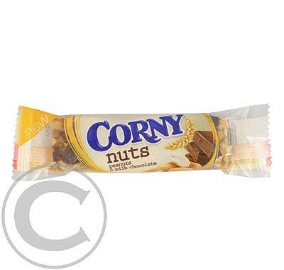 Corny nuts arašídy s mléčnou čokoládou 24g, Corny, nuts, arašídy, mléčnou, čokoládou, 24g