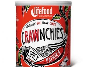 Crawnchies - první raw lupínky - pikantní s paprikou, Crawnchies, první, raw, lupínky, pikantní, paprikou