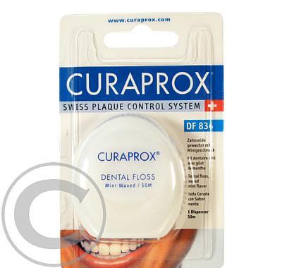 Curaprox DF 834 dentální nit Floss medium 50m mátová, Curaprox, DF, 834, dentální, nit, Floss, medium, 50m, mátová