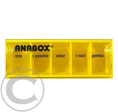 Dávkovač na léky ANABOX Denní box barevný, Dávkovač, léky, ANABOX, Denní, box, barevný