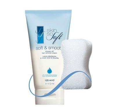 Depilační krém do sprchy s hydratačním komplexem a houbičkou SSS (Soft & Smooth Shower Off Hair Removal Cream) 125 ml