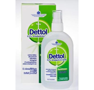 Dettol 0,2 % antiseptický sprej v roztoku 1 x 100 ml, Dettol, 0,2, %, antiseptický, sprej, roztoku, 1, x, 100, ml