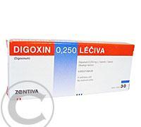 DIGOXIN 0,250 LÉČIVA  30X0.25MG Tablety, DIGOXIN, 0,250, LÉČIVA, 30X0.25MG, Tablety