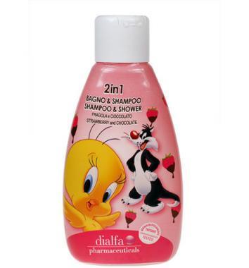 DISNEY Looney Tunes Shampoo & Shower 2 in 1 Strawberry 250 ml