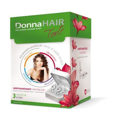Donna Hair Forte 3měsíční kúra 90 tobolek   náušnice Swarovski Elements 2014, Donna, Hair, Forte, 3měsíční, kúra, 90, tobolek, , náušnice, Swarovski, Elements, 2014