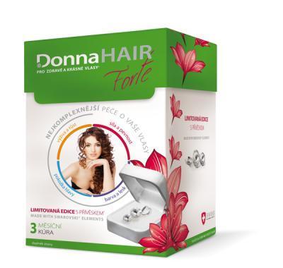 Donna Hair Forte 3měsíční  kúra 90 tobolek   přívěsek Swarovski Elements 2014