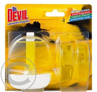 DR DEVIL tekutý wc blok3x55ml 3v1 lemon fresh, DR, DEVIL, tekutý, wc, blok3x55ml, 3v1, lemon, fresh