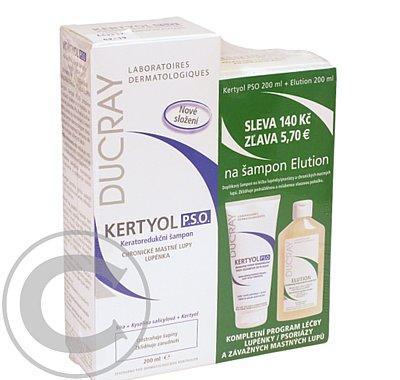 DUCRAY Kertyol P.S.O. keratoredukční šampon 200 ml   DUCRAY Elution šampon pro citlivou pokožku 200 ml SLEVA 140 Kč